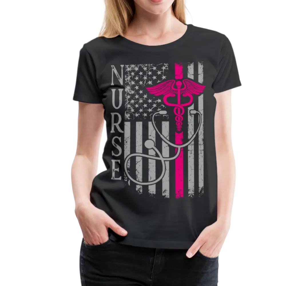 Nurse Flag Women’s Premium T-Shirt (CK1642)