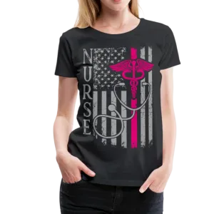 Nurse Flag Women’s Premium T-Shirt (CK1642)