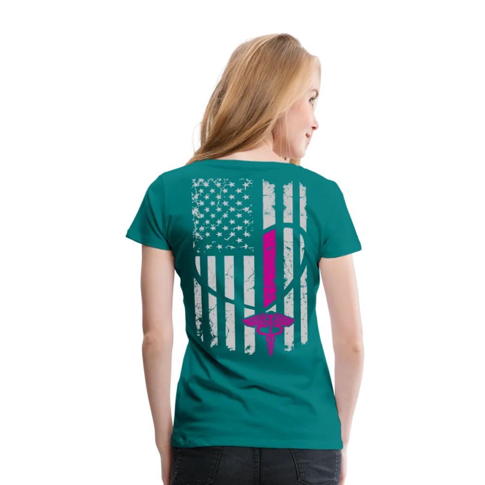 Nurse Flag Women’s Premium T-Shirt  (CK1818) updated