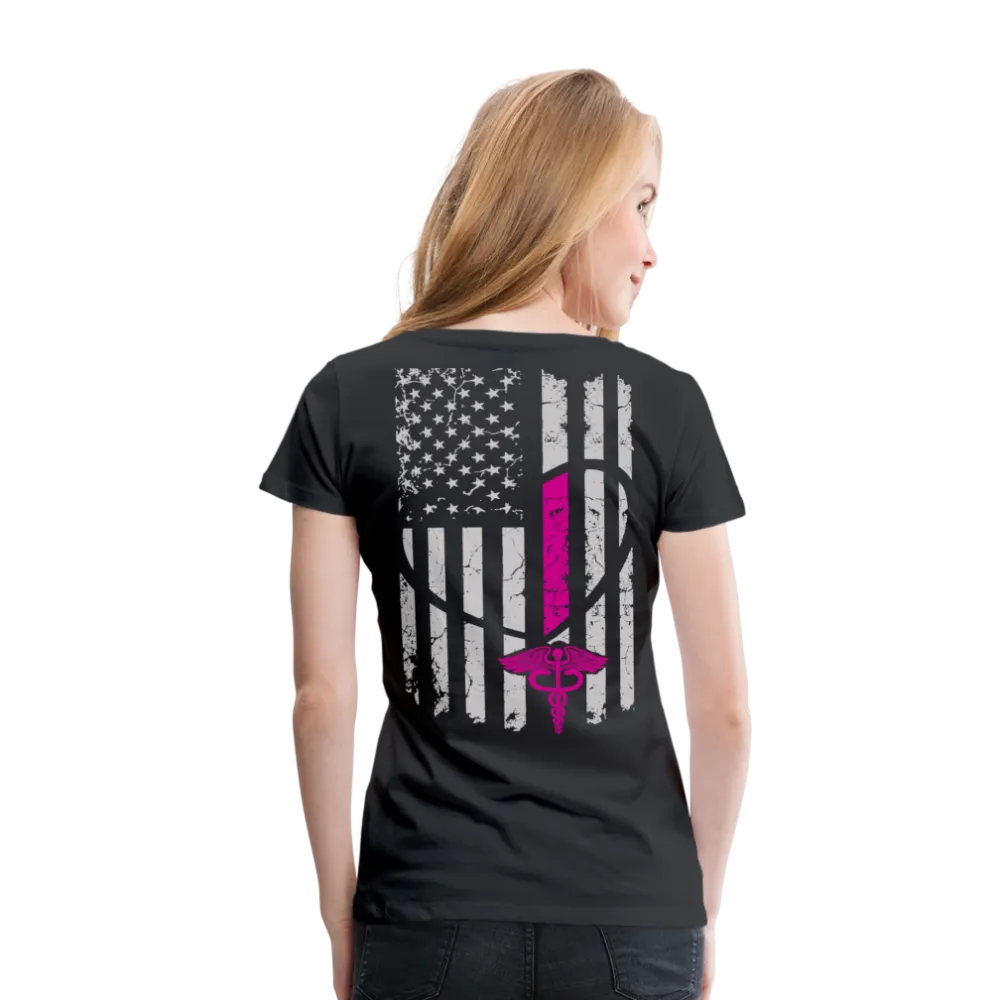 Nurse Flag Women’s Premium T-Shirt  (CK1818) updated