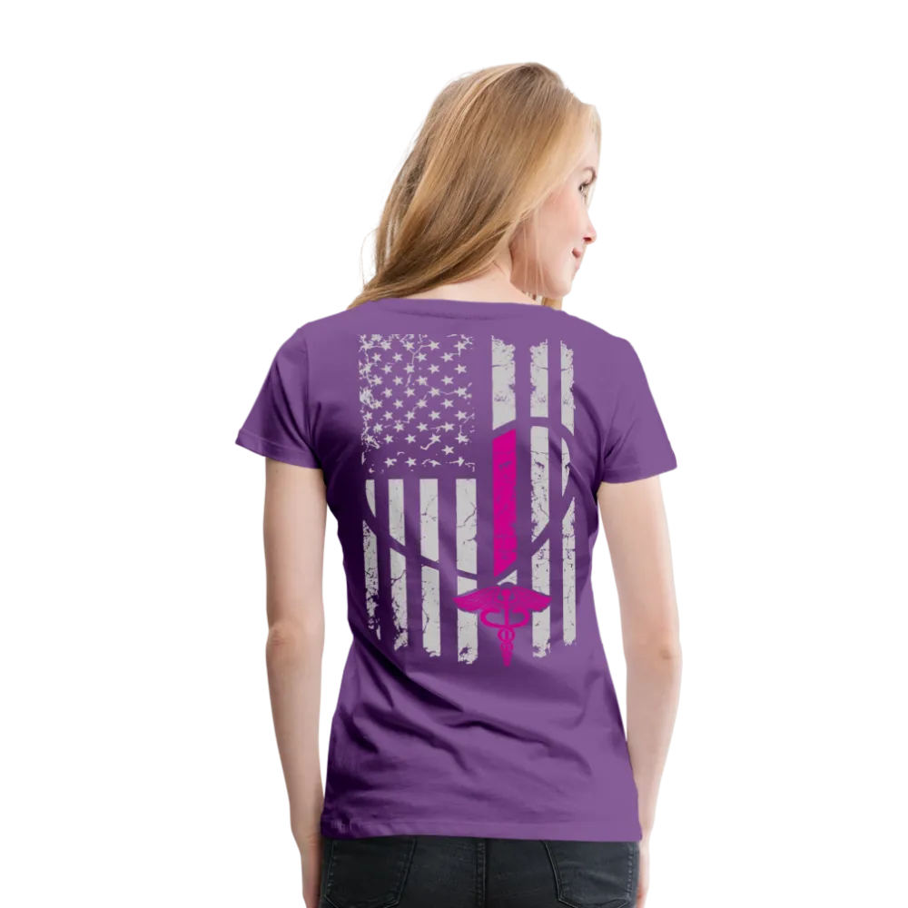 Nurse Flag Women’s Premium T-Shirt  (CK1818) updated