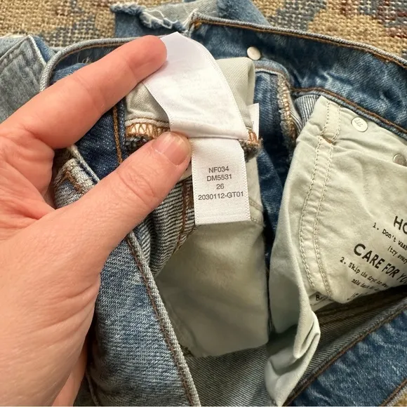 NWOT Madewell Relaxed Denim Shorts in Madera Wash: Side-Slit Edition 26