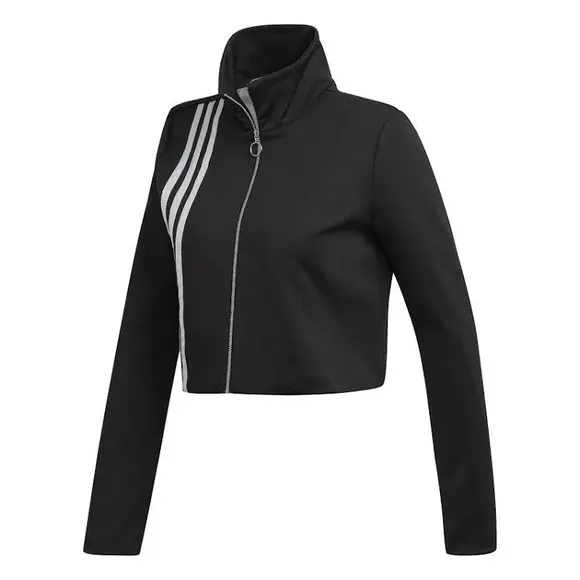 NWT ADIDAS TLRD ZIP UP LONG SLEEVE TRACK JACKET SIZE SMALL IN BLACK AND WHITE