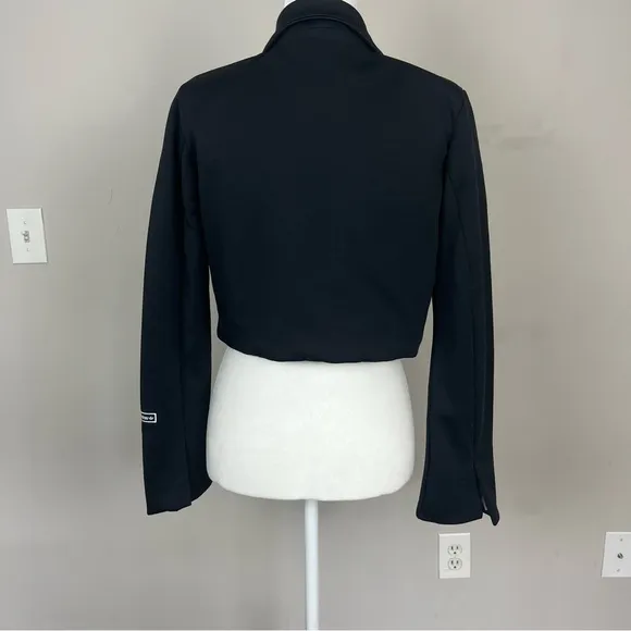 NWT ADIDAS TLRD ZIP UP LONG SLEEVE TRACK JACKET SIZE SMALL IN BLACK AND WHITE