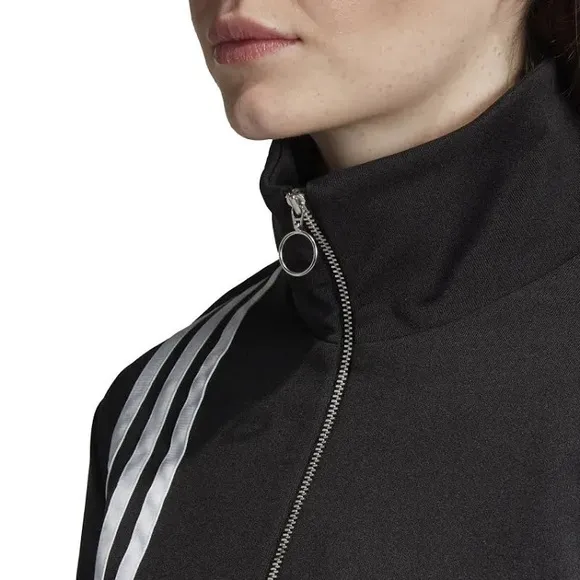 NWT ADIDAS TLRD ZIP UP LONG SLEEVE TRACK JACKET SIZE SMALL IN BLACK AND WHITE