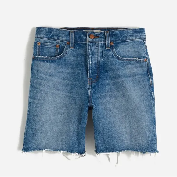 NWT Madewell Long Denim Shorts in Pedersen Wash - 25