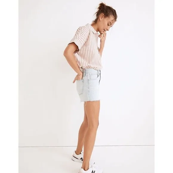 NWT Madewell Relaxed Denim Shorts in Essen Wash, Size 30