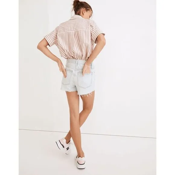 NWT Madewell Relaxed Denim Shorts in Essen Wash, Size 30