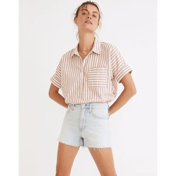 NWT Madewell Relaxed Denim Shorts in Essen Wash, Size 30