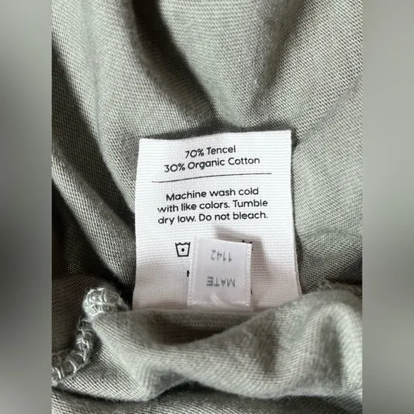 NWT Mate The Label FULL SET Tencel Sleep Tank   Shorts in Sage Green - Size 3X
