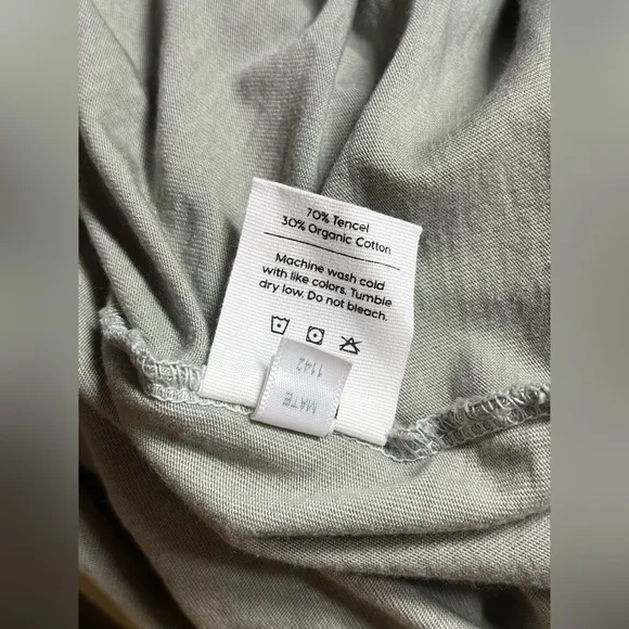 NWT Mate The Label FULL SET Tencel Sleep Tank   Shorts in Sage Green - Size 3X