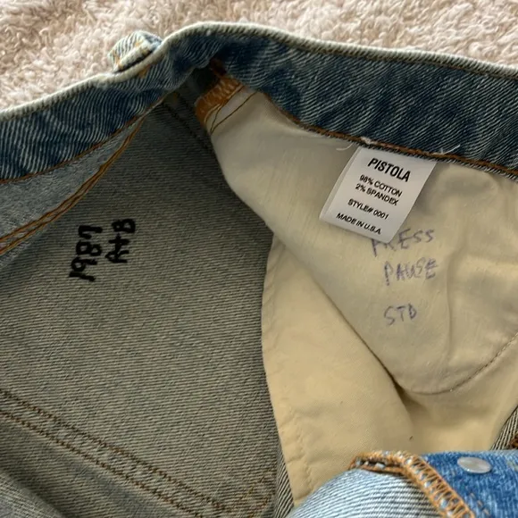 NWT Pistola Nova Relaxed High Rise Cut Off Denim Shorts Size 27