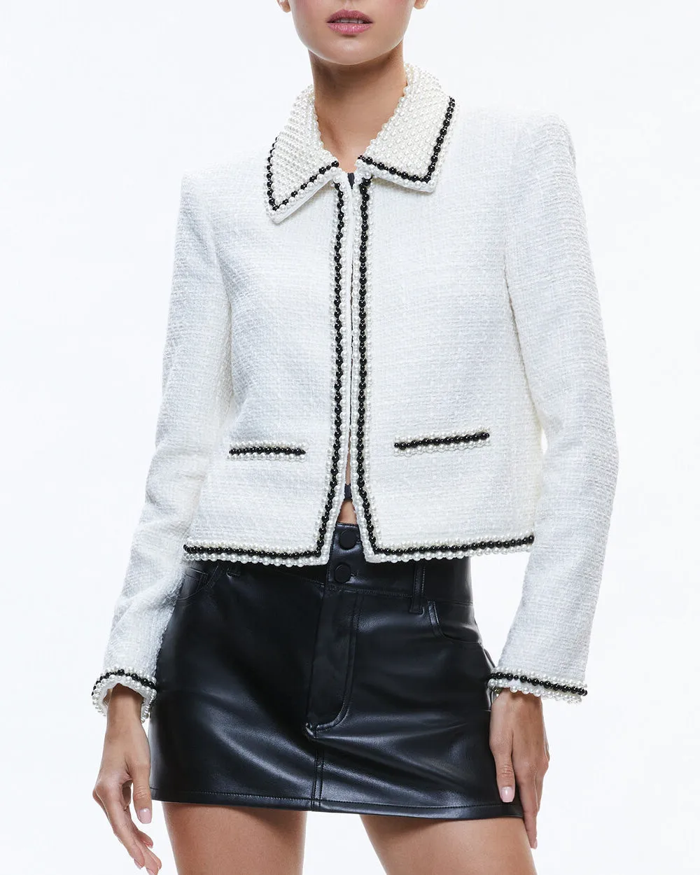 Off White Pearl Collar Kidman Jacket