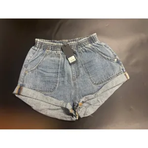 One Teaspoon NWT Cobaine Hunters Mid Length Relaxed Shorts Blue  XS MSRP $120
