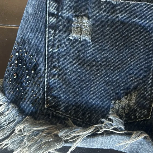 ONE TEASPOON -STONED COWBOY DUKES LOW WAIST DENIM SHORTS