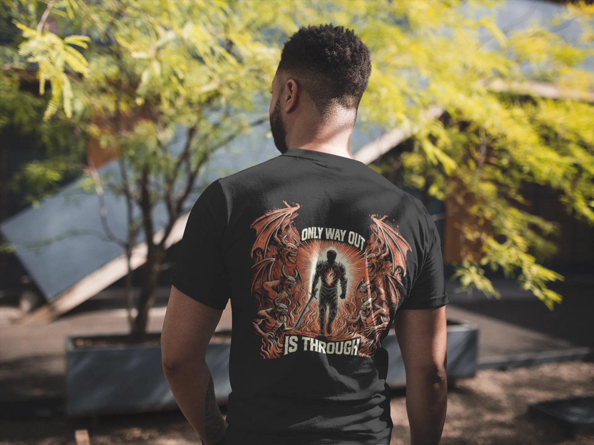 Only Way Out Is Through - Rise Sovereign T-Shirt - Spiritual Warrior
