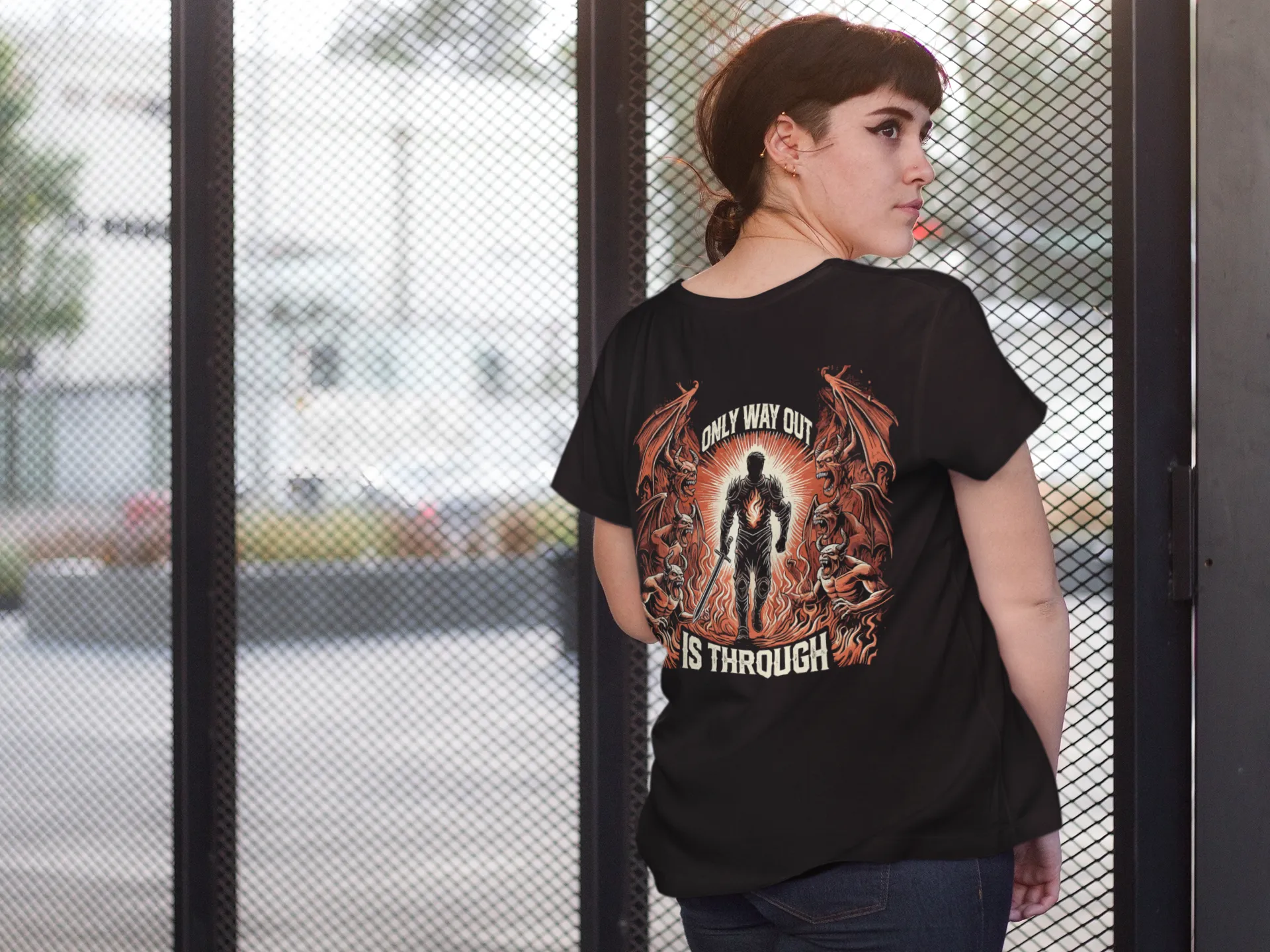 Only Way Out Is Through - Rise Sovereign T-Shirt - Spiritual Warrior