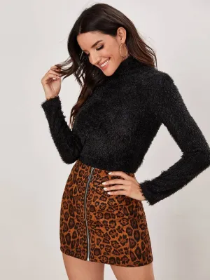 Onyx Fluffy Sweater