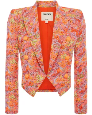 Orange Floral Lila Boxy Blazer