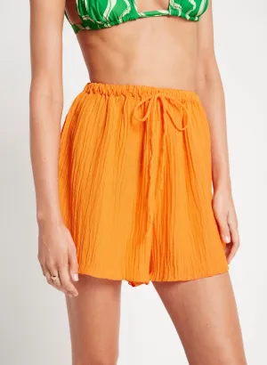 Orange Shorts Womens