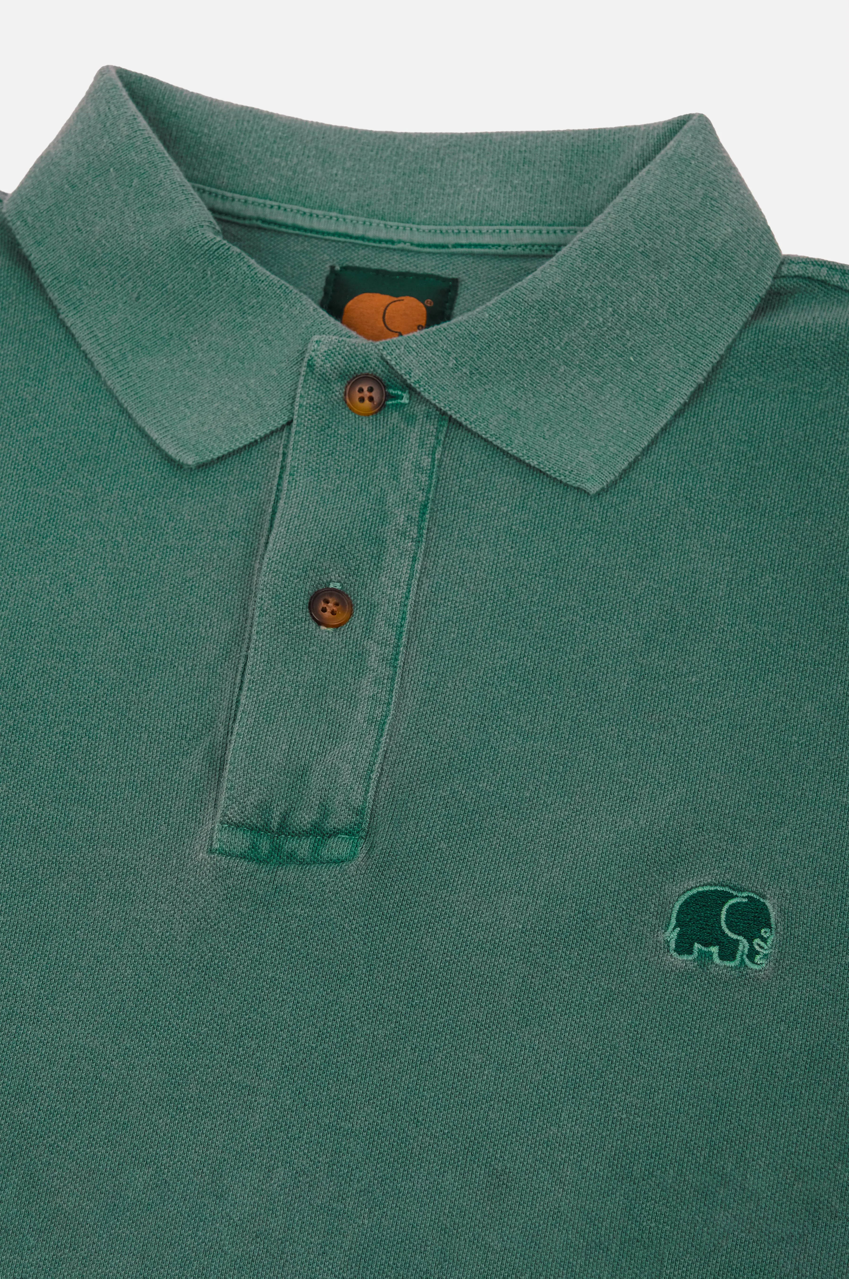 Organic Pigment Dyed Polo Shirt Eden Green