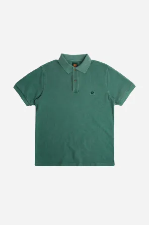 Organic Pigment Dyed Polo Shirt Eden Green