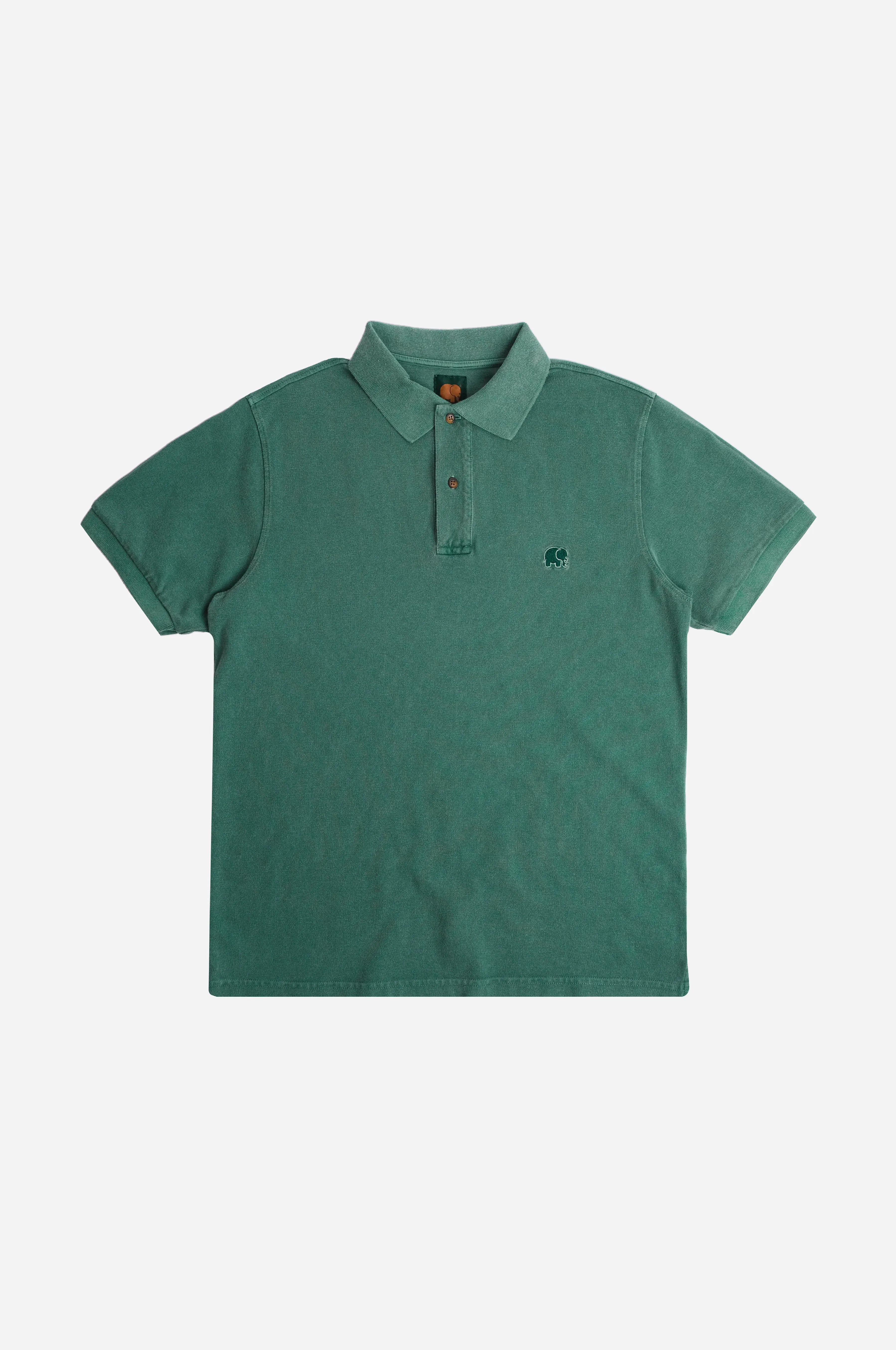 Organic Pigment Dyed Polo Shirt Eden Green