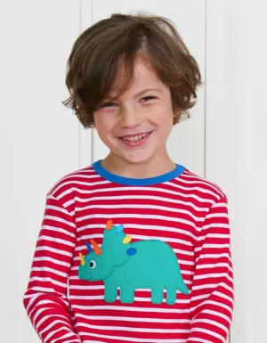 Organic Triceratops Applique T-Shirt