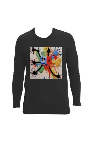 Paint Splatter Monster Abstract Long Sleeve T-Shirt