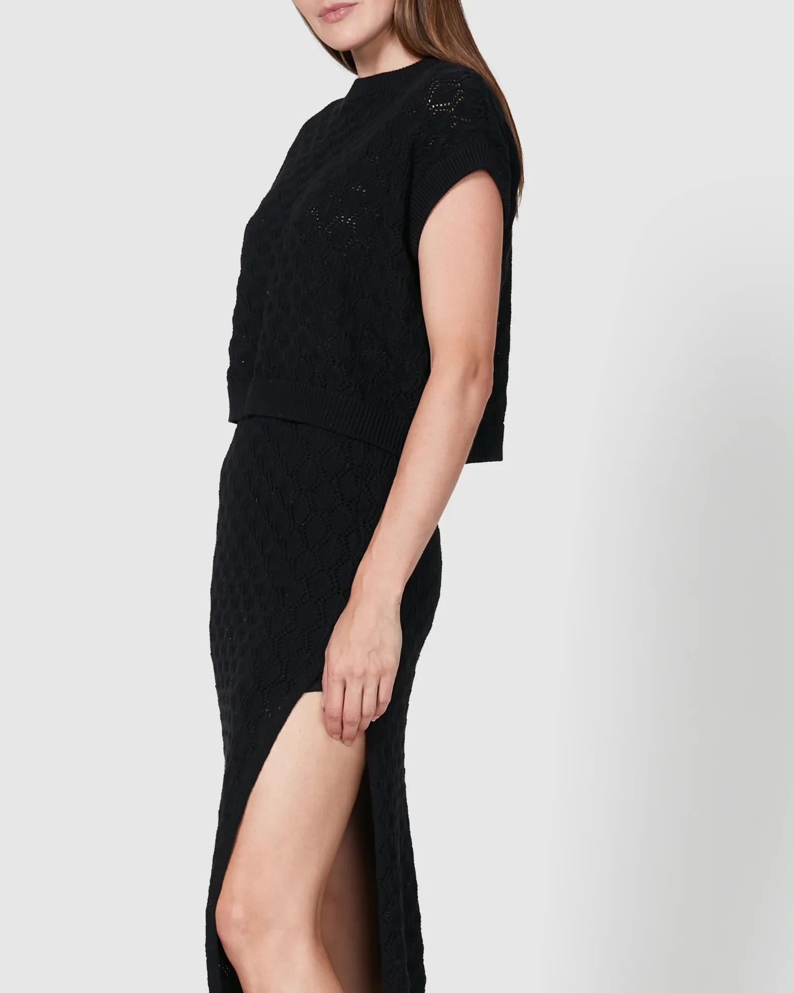 Palms Knit Top - Black