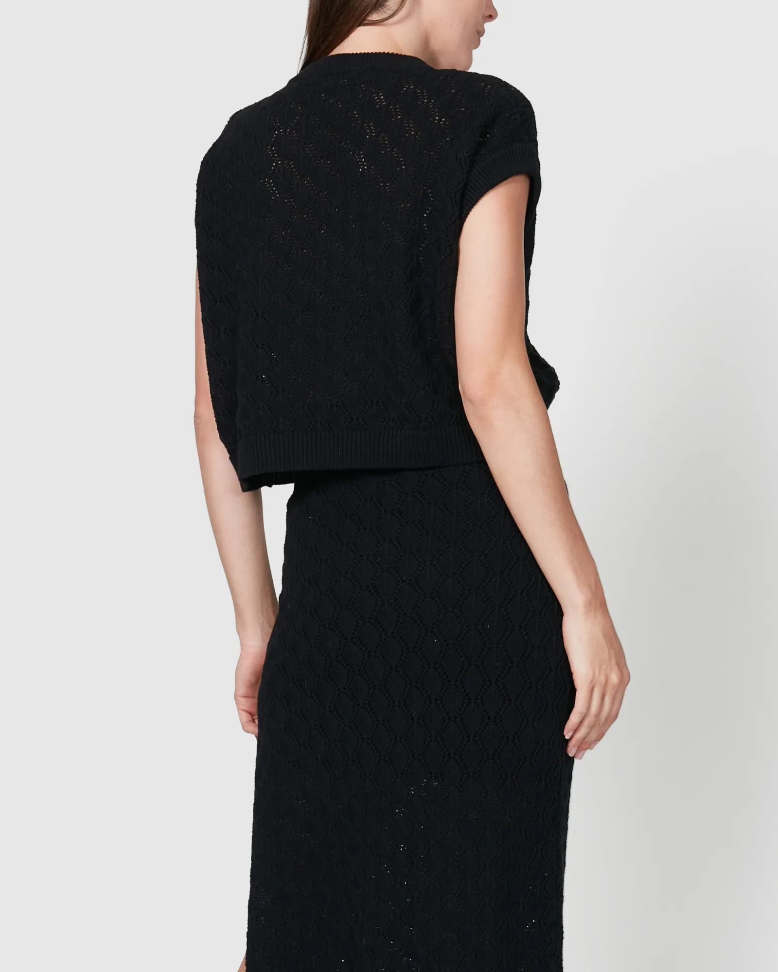 Palms Knit Top - Black