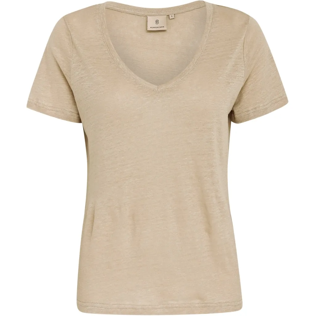 PCDicte V T-shirt - Feather Grey Melange