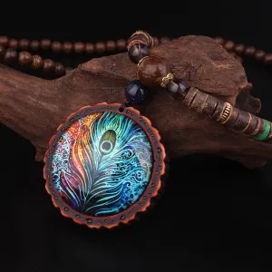 Peacock Feather Necklace