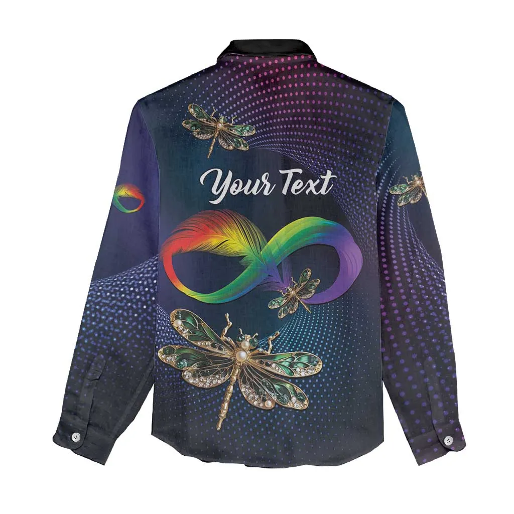 Personalized As Long As I Breathe You'll Be Remembered Women Casual Shirt Luxury Dragonfly - Feather Infinity LT01
