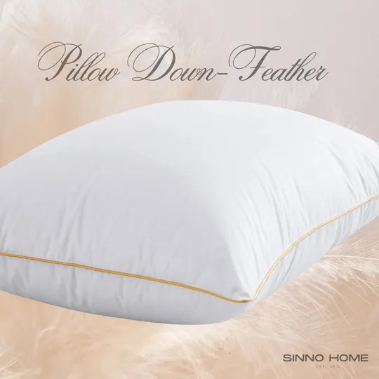 Pillow Down-Feather with Downproof Cotton Shell 300 Thread Count