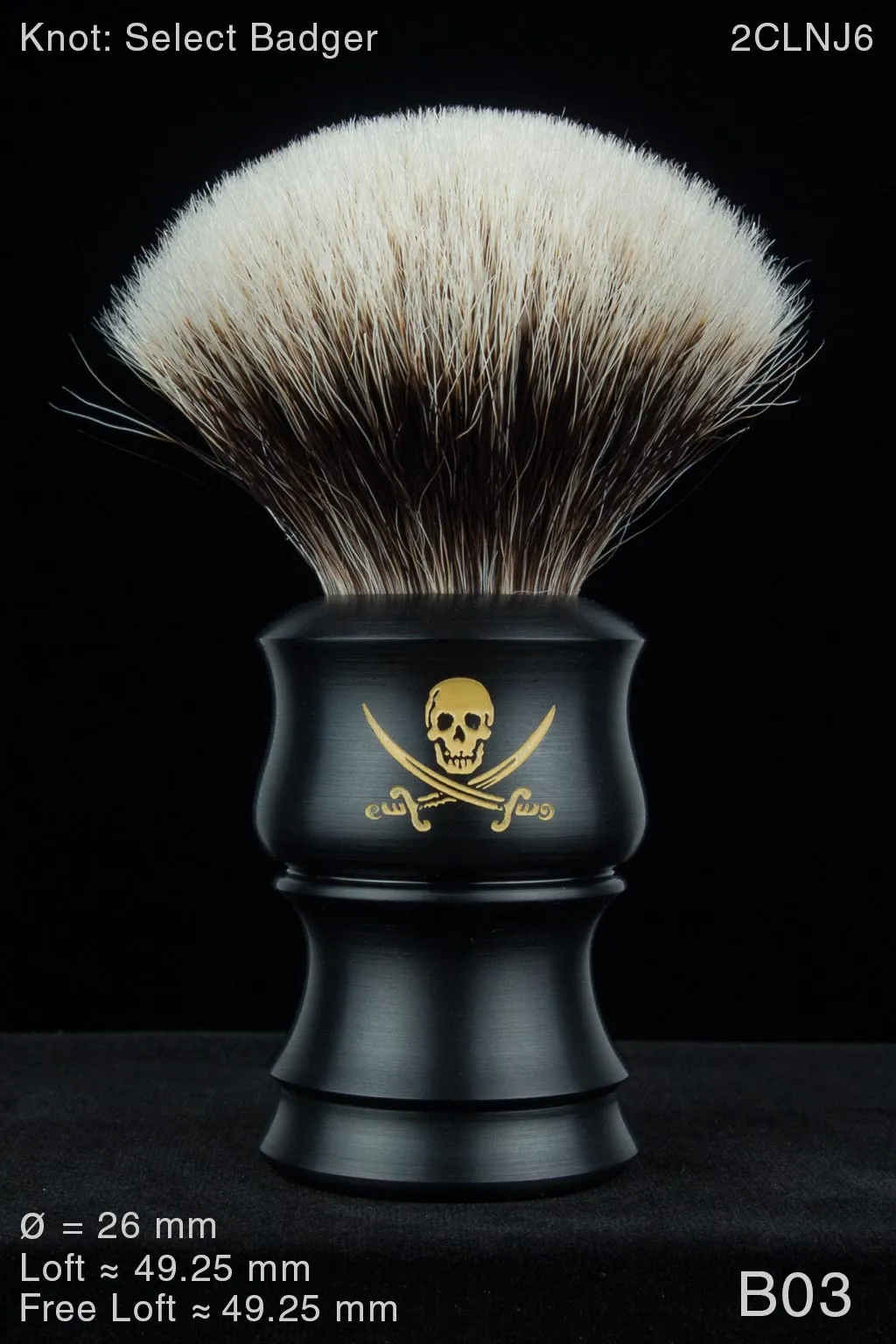 Pirate 26 mm Satin Ebony B03