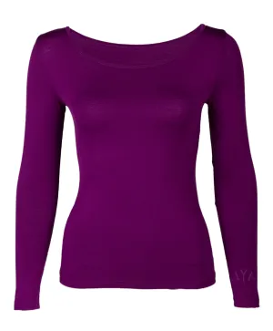 Plum Long Sleeve Body Shirt