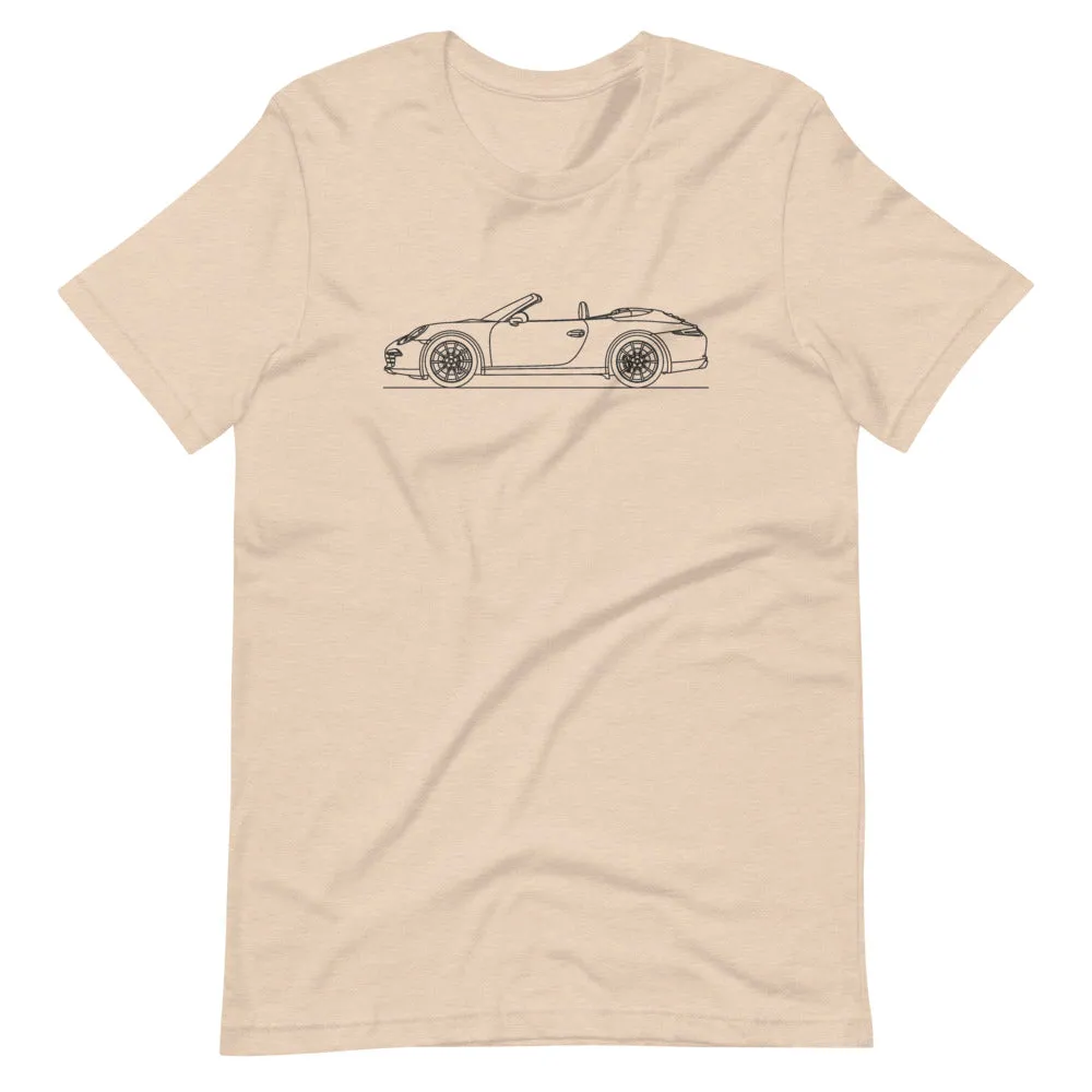 Porsche 911 991.1 Cabriolet silhouette T-shirt