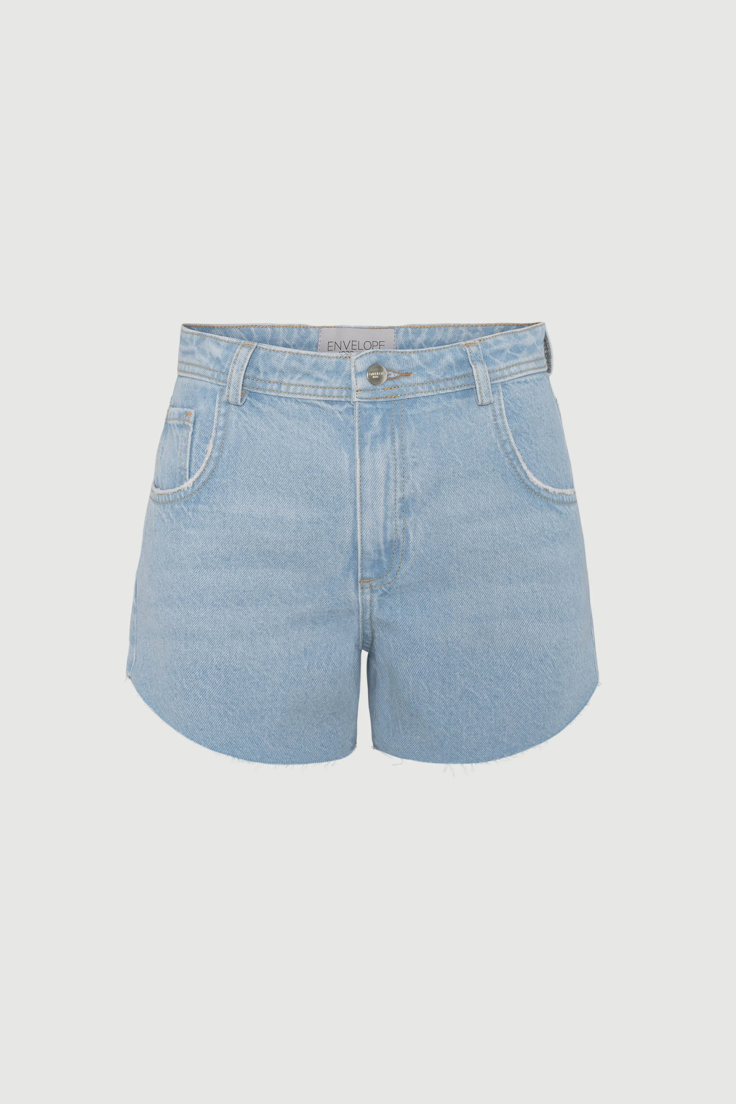 Porto shorts raw - Organic cotton - Light blue