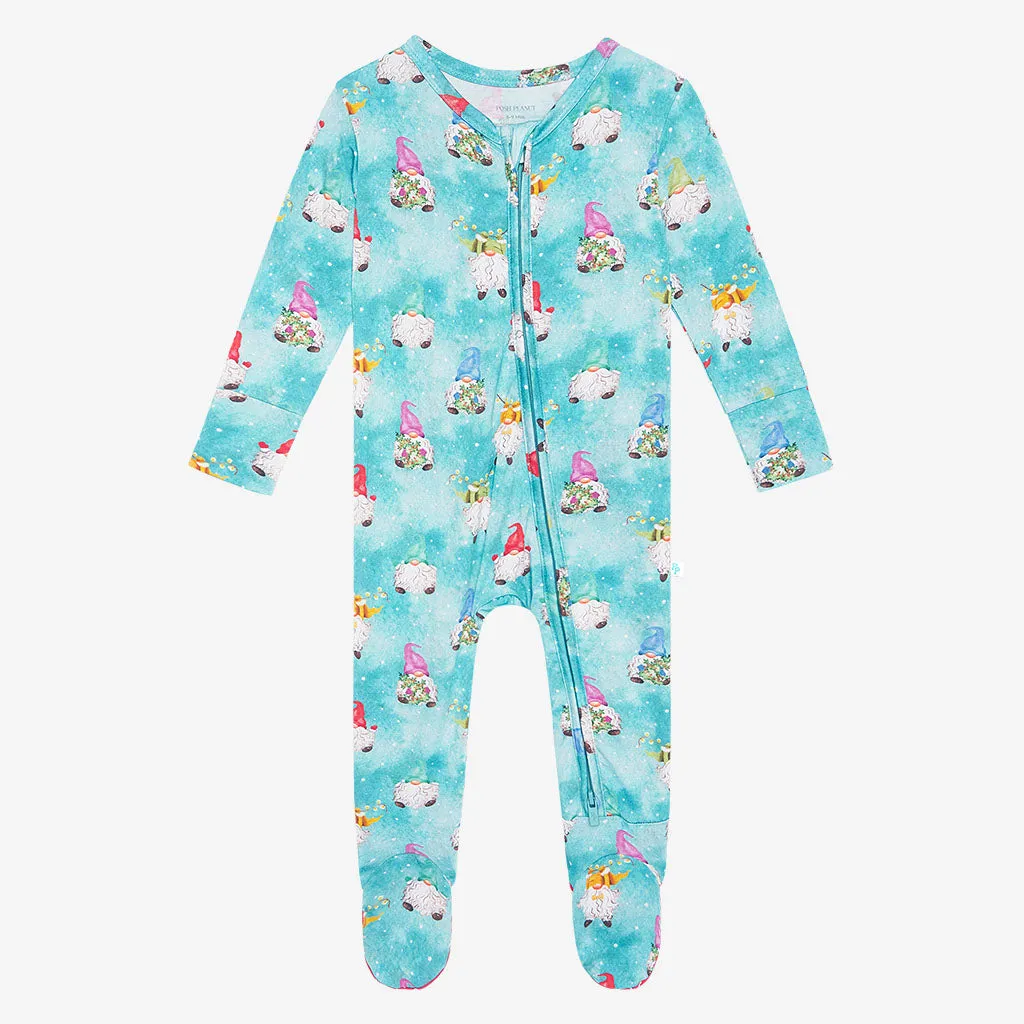 Posh Peanut Gnomey Zippered Footie