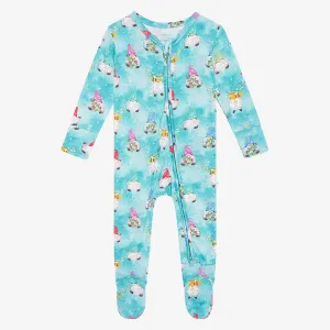Posh Peanut Gnomey Zippered Footie