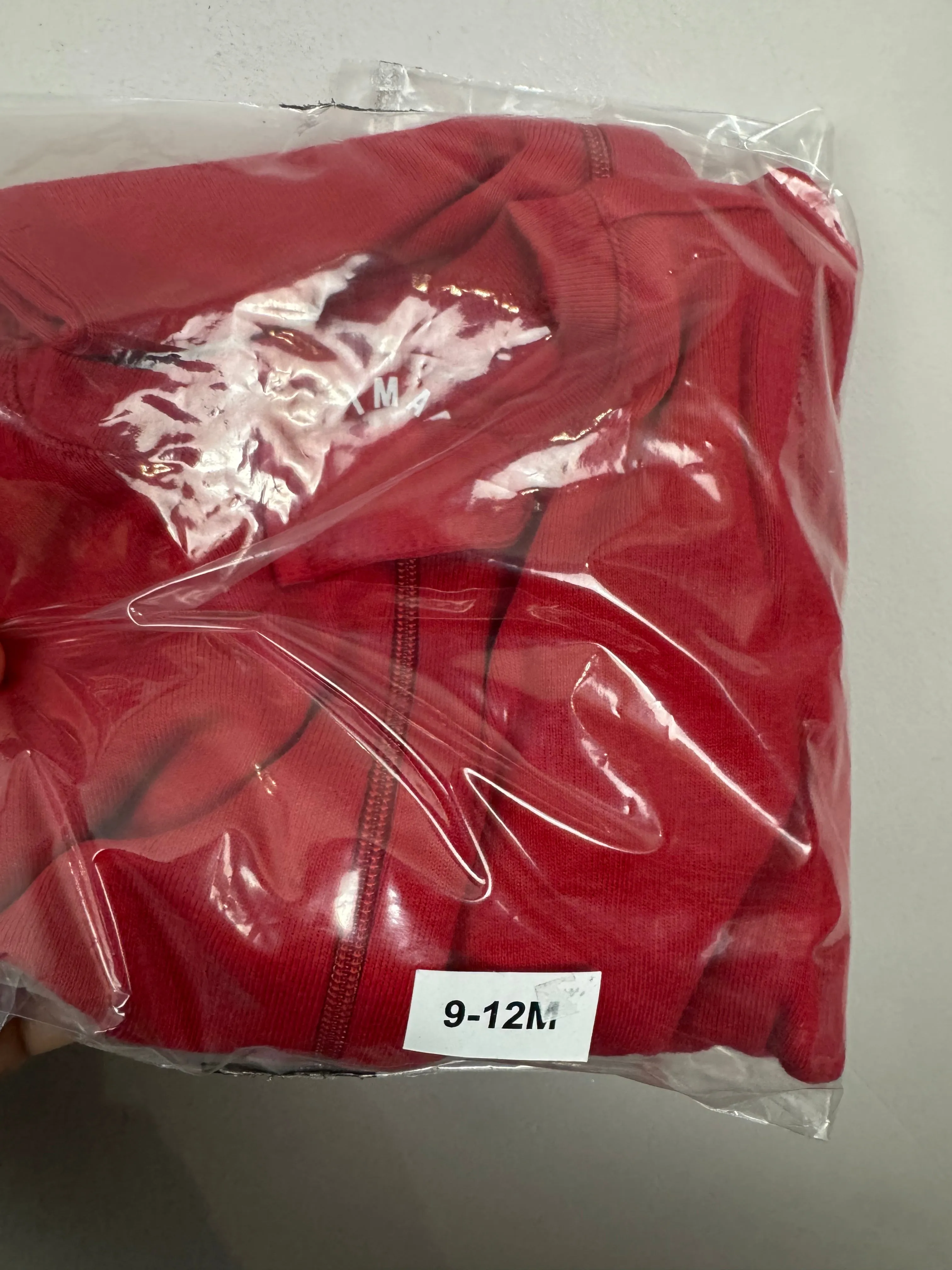 Primary Organic Sleepsuit - Plain dye Red (New) newborn to 18-24m