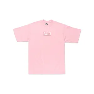 Pro Club Heavyweight Short Sleeve Embroidered Box Logo Tee - Pink