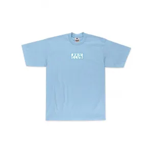 Pro Club Heavyweight Short Sleeve Embroidered Box Logo Tee - Sky Blue