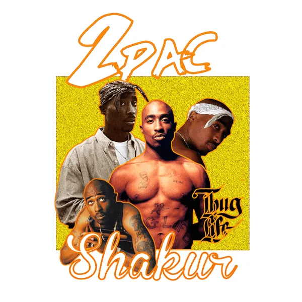 Pro Club Tupac Shakur Digital printed Tee