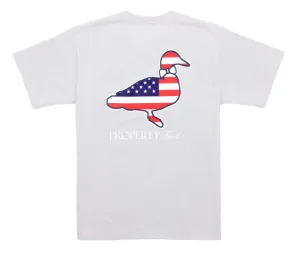 Properly Tied Americana Logo SS - Ice Grey