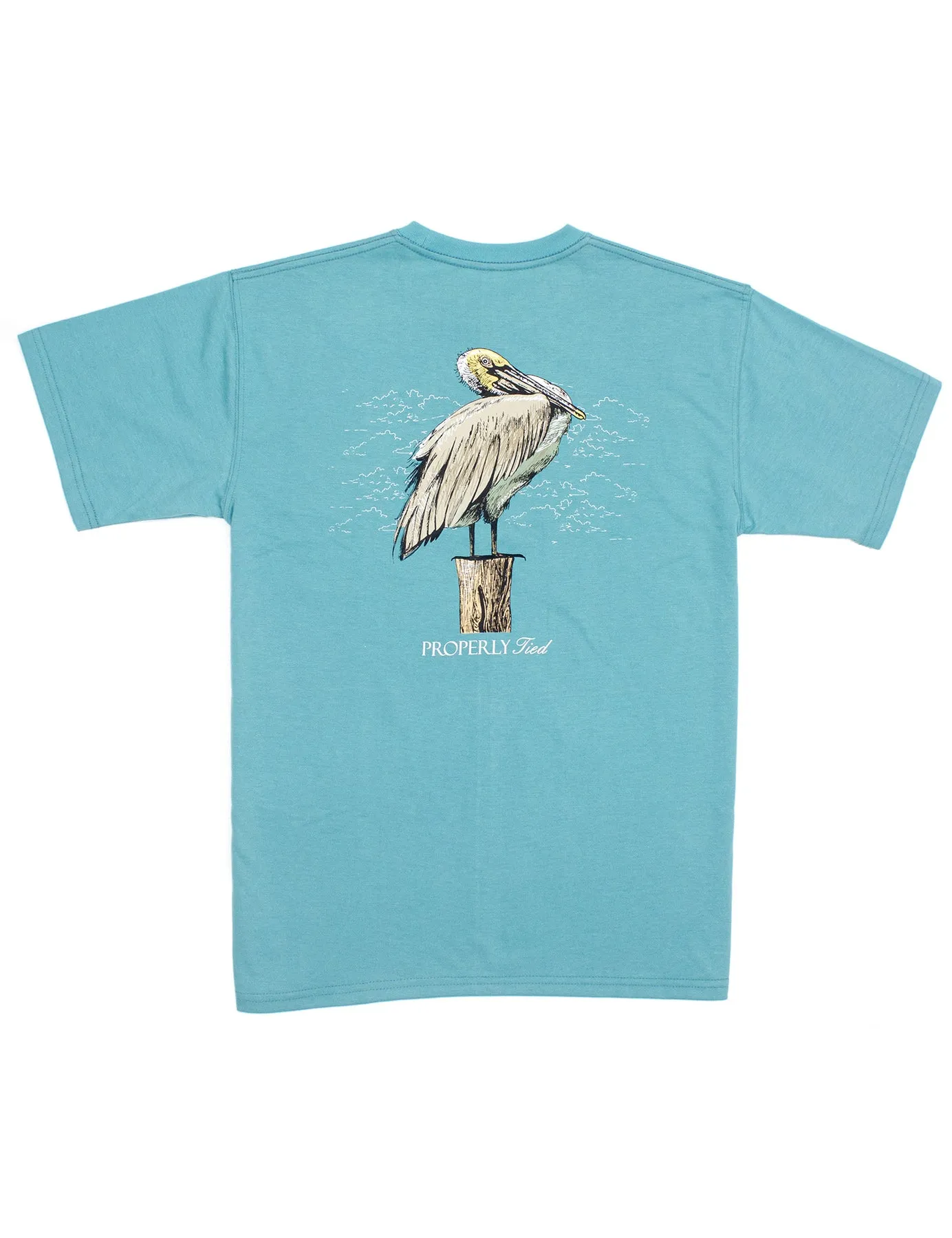 Properly Tied Boys Pelican SS Tee - Emerald