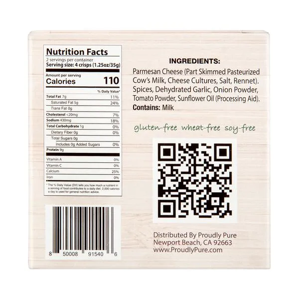 Proudly Pure - Pizza Parmesan Crisps
