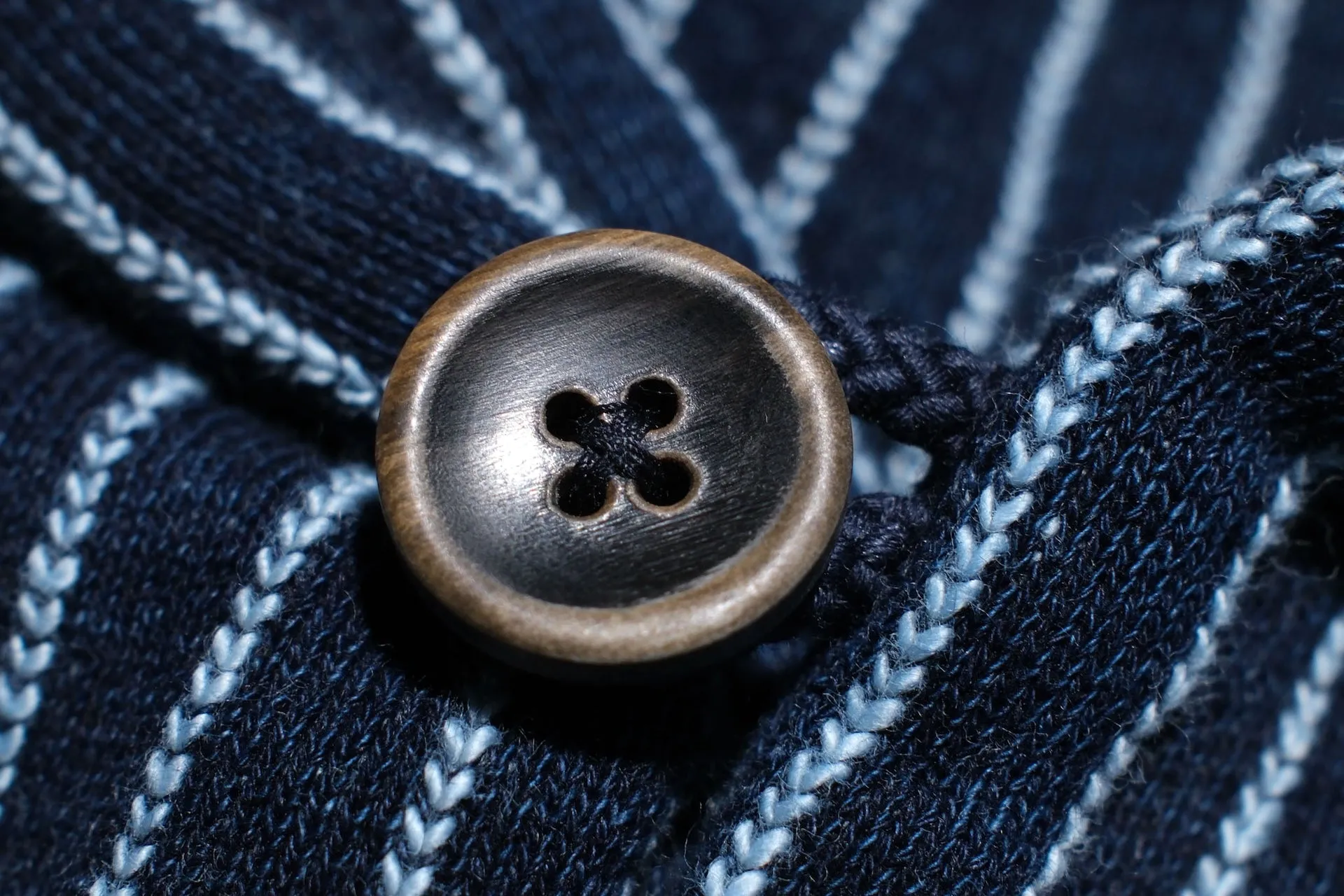 Pure Blue Japan Indigo Dyed "Stripes" Raglan Pullover