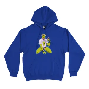 "Alien" Basic Hoodie Pink / Cobalt Blue